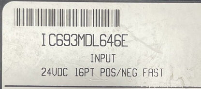 GE FANUC IC693MDL646E INPUT 24VDC 16PT POS.NEG FAST MODULE
