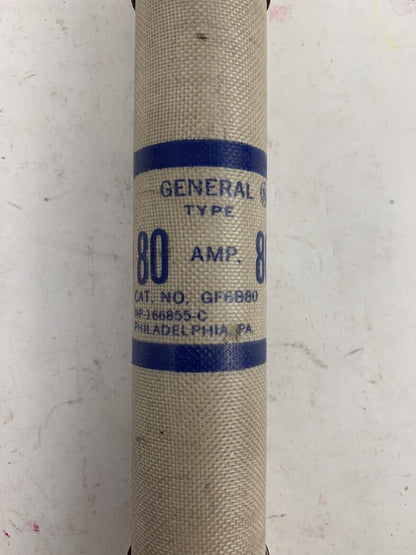 General Electric GF6B80 80A 600V Fuse "Lot of 3"