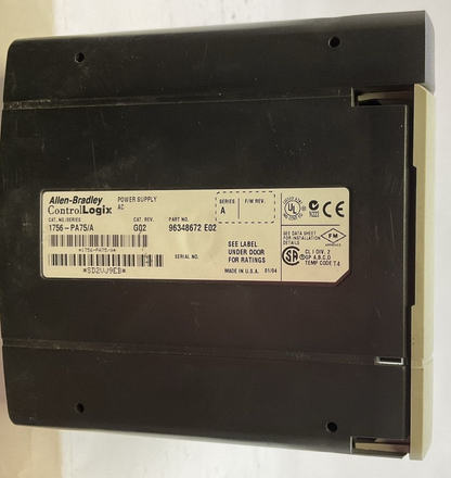 ALLEN BRADLEY 1756-PA75 SER A CAT REV G02 1756-A17 SER B CAT REV J01 17 SLOT