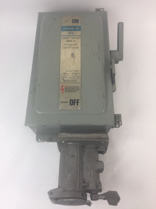 GOULD I-T-E F353H-CH FUSIBLE SAFETY SWITCH 600VAC 250VDC 100AMP 3PH 75HP 3 POLE
