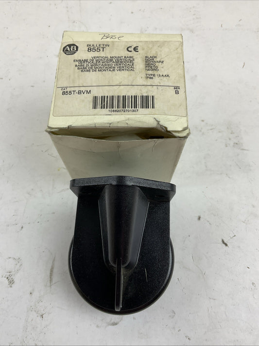 ALLEN BRADLEY 855T-BVM SER B VERTICAL MOUNT BASE BLACK