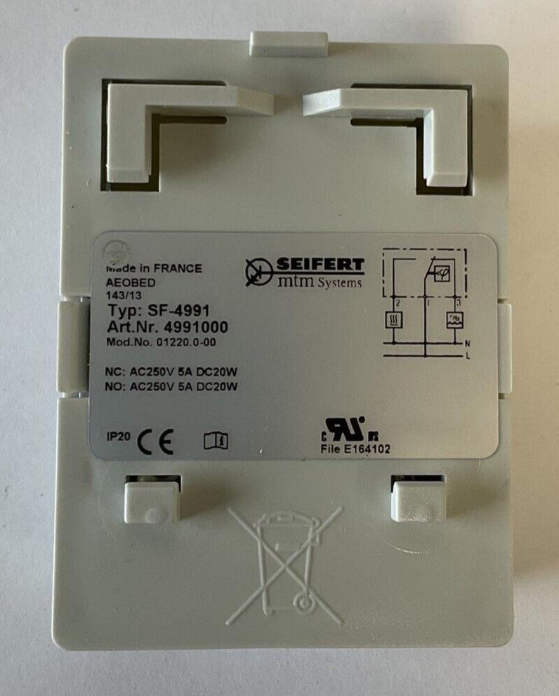 SEIFERT 01220.0-00 MECHANICAL HYGROSTAT HUMIDITY CONTROL 250VAC 5A DC20W