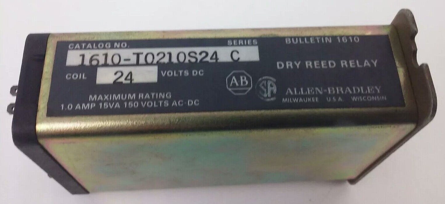 ALLEN BRADLEY, 1610-T0210S24, SER. C,DRY REED RELAY, 24VDC, 1A, 15VA, 150V AC/DC