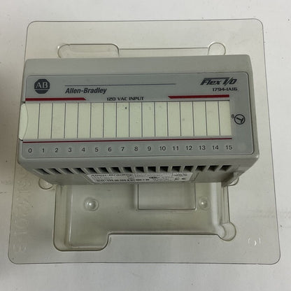 ALLEN BRADLEY 1794-IA16 INPUT MODULE SER.A 5VDC REV.A01 120VAC 20MA