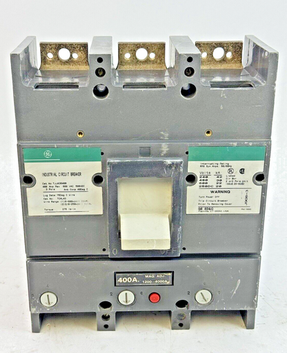 GE - TJJ436400 - IND. CIRCUIT BREAKER W/ 400A TRIP UNIT - 3 POLE/600 VAC/400A
