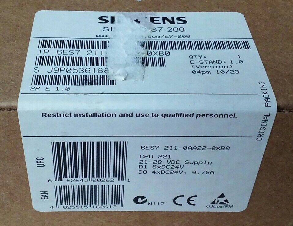 SIEMENS 6ES7-211-0AA22-0XB0 (NEW, SEALED In factory packaging)