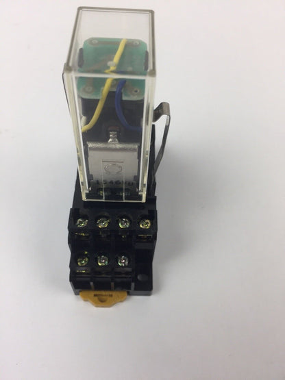 OMRON MY4Z-CR RELAY 220/240 VAC WITH OMRON PYF14A-E RELAY SOCKET