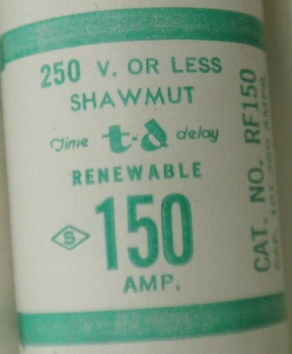 SHAWMUT RF150 RENEWABLE FUSE / 150A / 250V / NEW SURPLUS