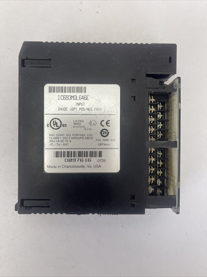 GE FANUC IC693MDL646E INPUT 24VDC 16PT POS.NEG FAST MODULE