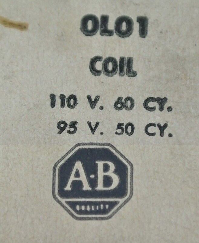 ALLEN-BRADLEY - 0L01 - COIL - 95V/50Hz, 110V/60Hz / NEW SURPLUS