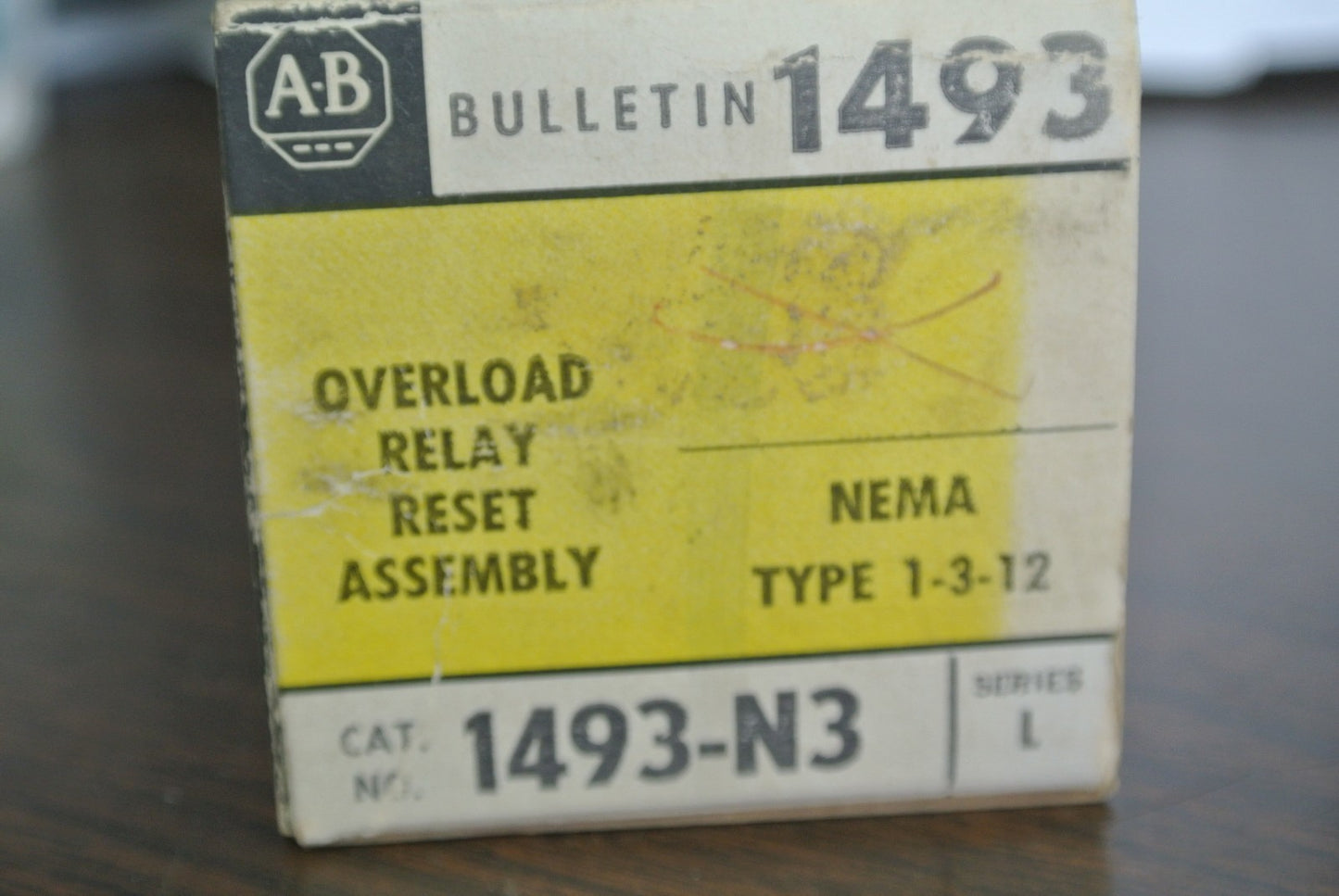 ALLEN-BRADLEY 1493-N3 Ser. L OVERLOAD RELAY RESET ASSEMBLY NEW SURPLUS