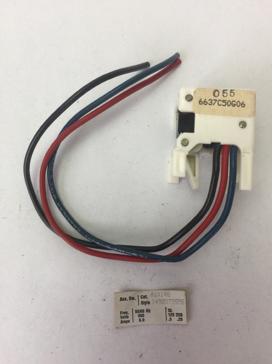WESTINGHOUSE A1X1RB AUXILIARY SWITCH 600VAC 6A 125/250VDC 0.5/0.25A 1490D72G56