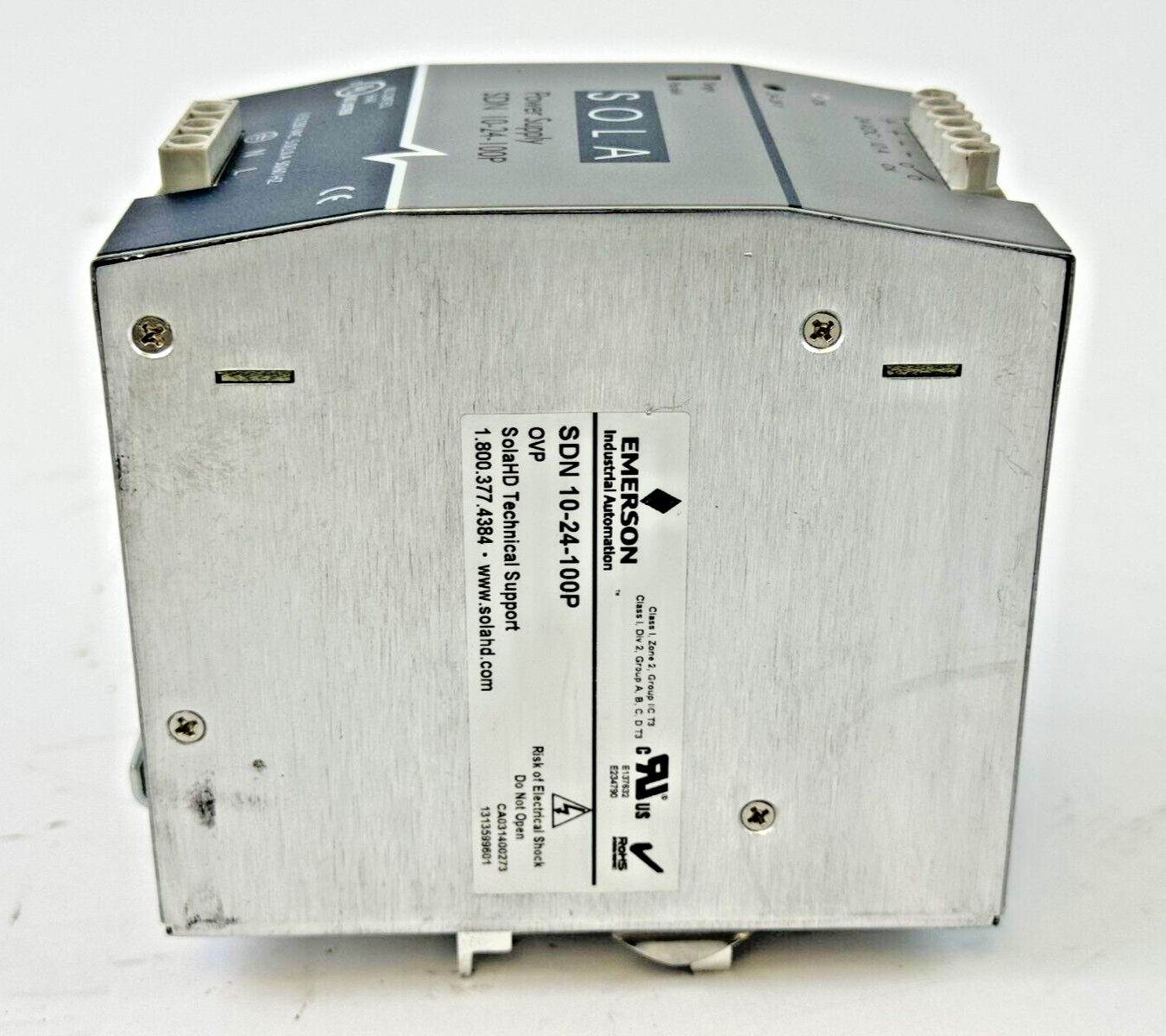 EMERSON SOLA - SDN 10-24-100P - POWER SUPPLY-  115/230 VAC 50/60HZ 5.0/2.0 A