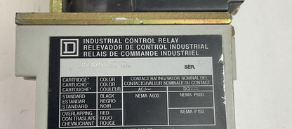 SQUARE D 8501XBO80XDLV53 DC LATHCING CONTROL RELAY SER.B 24VDC