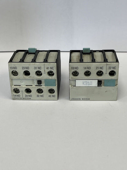 SIEMENS *2 UNITS*- 3RH1921-1FA22 AND 3RH1921-1LA11- AUXILIARY CONTACTS