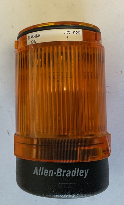 ALLEN BRADLEY 855E-10FN5 FLASHING INCANDESCENT STACK LIGHT SER.A 7W 120VAC 58MA