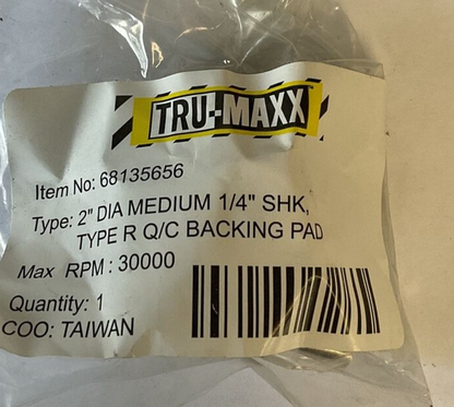 TRU-MAXX 68135656 DISC BACKING PAD 2" RPM30000***LOTOF3***