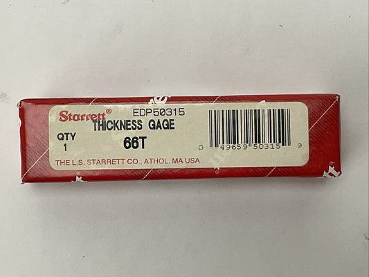 STARRETT EDP50315 THICKNESS GAGE 66T 2ZVC8