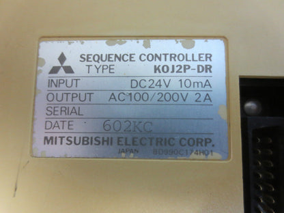 MITSUBISHI KOJ2P-DR MILSEC-K SEQUENCE CONTROLLER AC100/200V, 2A