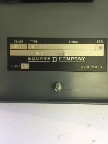 SQUARE D 8536SBG2V81CF4P1TX11 SIZE 0 NON-REVERSING STARTER 600VAC 5HP SER A