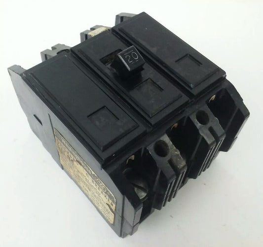 WESTINGHOUSE HQC3020 QUICKLAG C CIRCUIT BREAKER 3P 240VAC 20A TYPE HQC