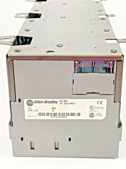 ALLEN BRADLEY - 1746-P2 SER. C -POWER SUPPLY W/ 10 SLOT RACK 1746-A10 & 3 BLANKS