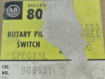 ALLEN-BRADLEY 908531 ROTARY PILOT SWITCH - SPECIAL - BULLETIN 806 - NEW SURPLUS