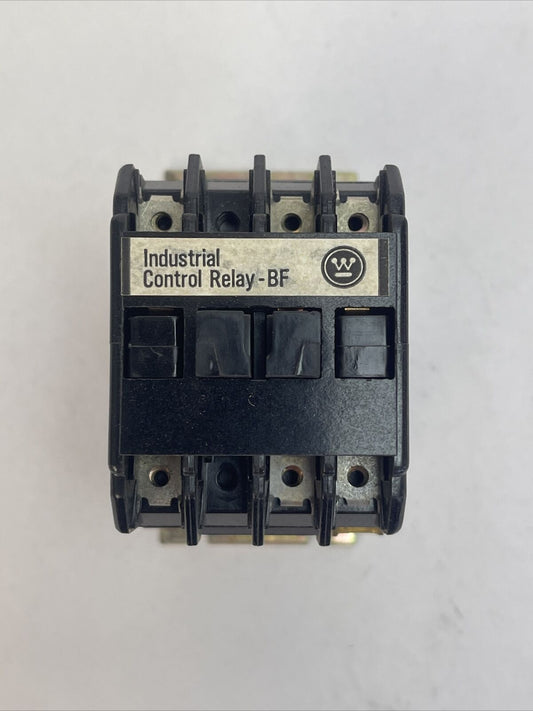 WESTINGHOUSE BFE21F INDUSTRIAL CONTROL RELAY 300V 10AMP 766A158G01 COIL 120V 60C