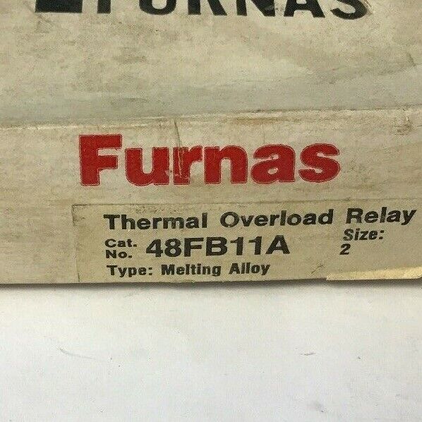 FURNAS 48FB11A MELTING ALLOY OVERLOAD RELAY 600VAC SIZE 2