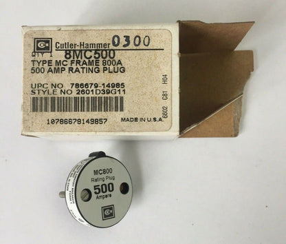 CUTLER HAMMER 8MC500 TYPE MC FRAME 800A 500AMP RATING PLUG