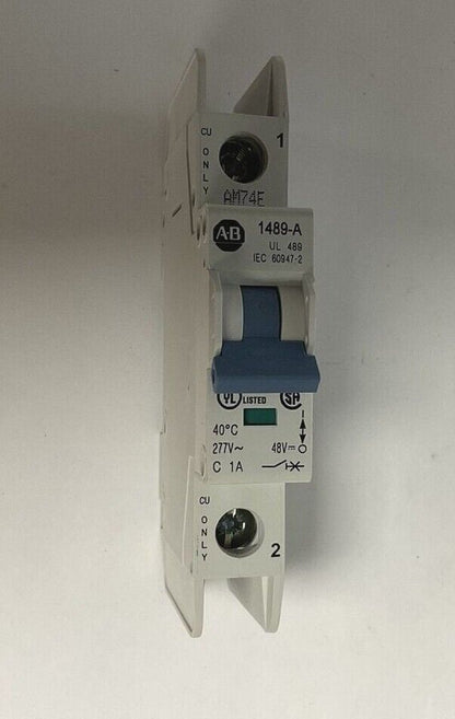ALLEN BRADLEY 1489-A1C010 CIRCUIT BREAKER 1A 277VAC 48VDC SER.A