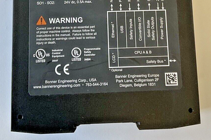 BANNER SC26-2 BASE CONTROL MODULE 24VDC CAT.4