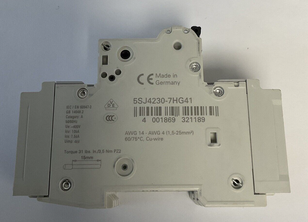 SIEMENS 5J4230-7HG41 CIRCUIT BREAKER 30A AUXILIARY CIRCUIT SWITCH