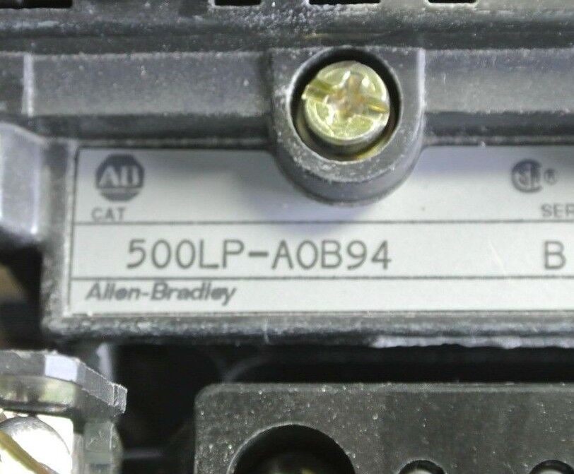 ALLEN-BRADLEY 500LP-AOB94 - AC LIGHTING CONTACTOR - 15/20A, 4-POLE - NEW SURPLUS