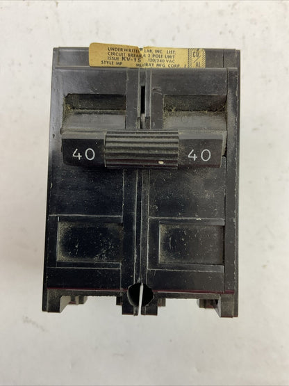 MURRAY MP240 CIRCUIT BREAKER 40AMP 2POLE 120/240VAC (LOT OF 2)