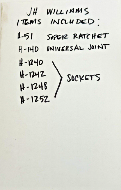 SNAP-ON / JH WILLIAMS - SOCKET SET - AMAZING PIECES - SEE FULL DESCRIPTION BELOW