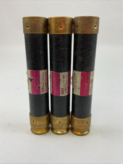 FUSETRON FRS-R-45 DUAL-ELEMENT TIME DELAY CURRENT LIMITING 600VAC 45A (LOT OF 3)