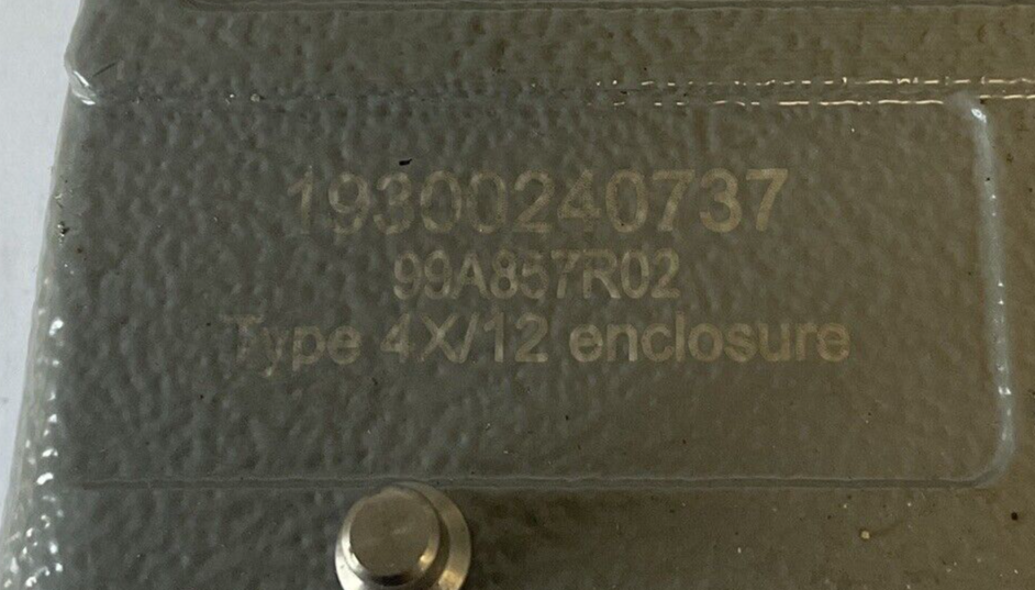 HARTING 19300240737 CONNECTOR TYPE 4X/12 ENCLOSURE 16A 600V 6KV ***LOTOF3***