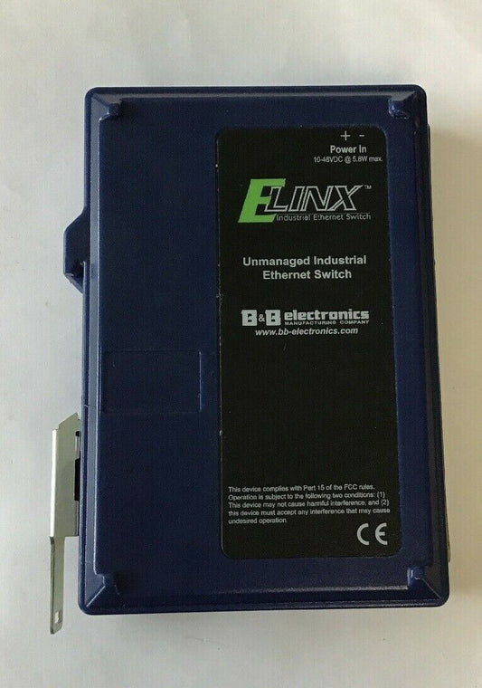ELINX B&B ELECTRONICS EIR205 UNMANAGED IDUSTRIAL ETHERNET SWITCH 10-48VDC@5.8W