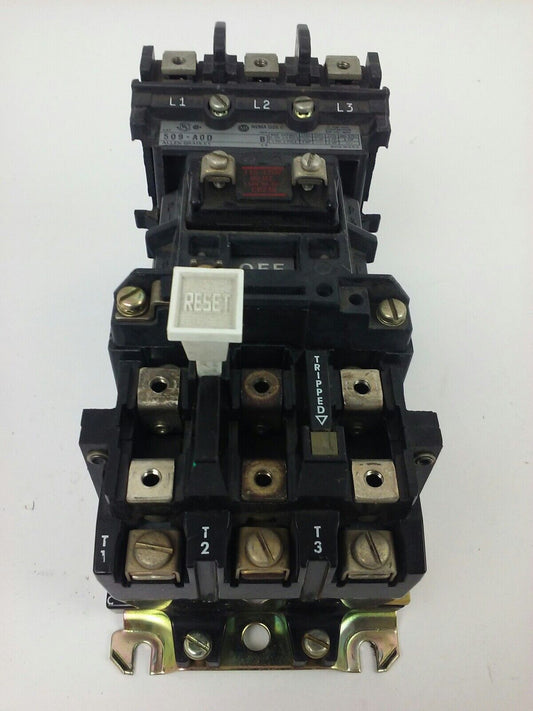 ALLEN BRADLEY 509-AOD, SER. B, STARTER, SIZE 0, 600V, 18A, 5 H.P.,120V COIL,USED