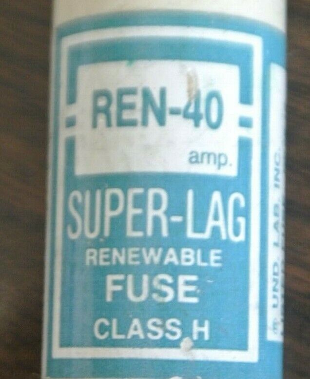 LOT of 8*** BUSS REN40 SUPER-LAG RENEWABLE FUSE / 40A / 250V / NEW SURPLUS