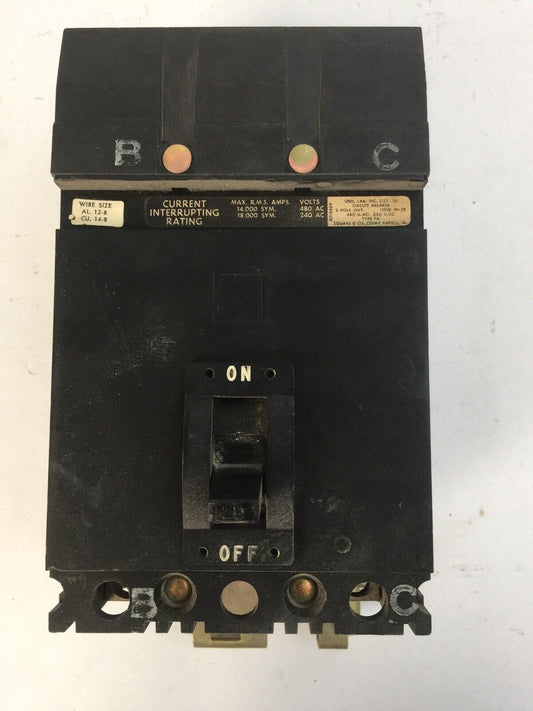 SQUARE D FA24020BC CIRCUIT BREAKER 480VAC 20A 2POLE