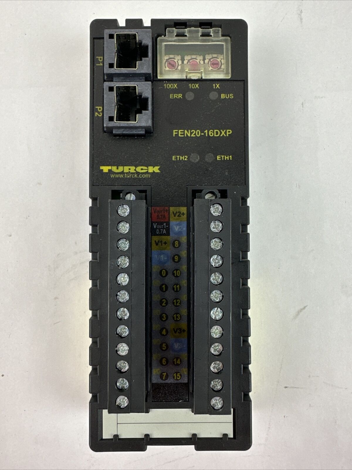 TURCK FEN20-16DXP DN F/W VER 3.0 ETHERNET OUTPUT 18-30VDC 8A INPUT 18-30VDC