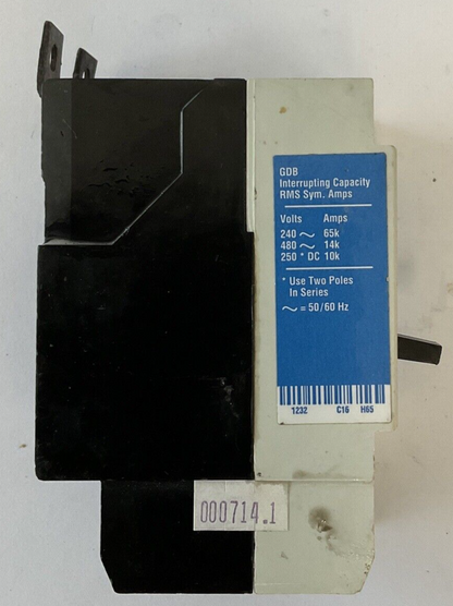 WESTINGHOUSE GDB 14K CIRCUIT BREAKER 15A 480VAC 2POLE 50/60HZ GDB2015