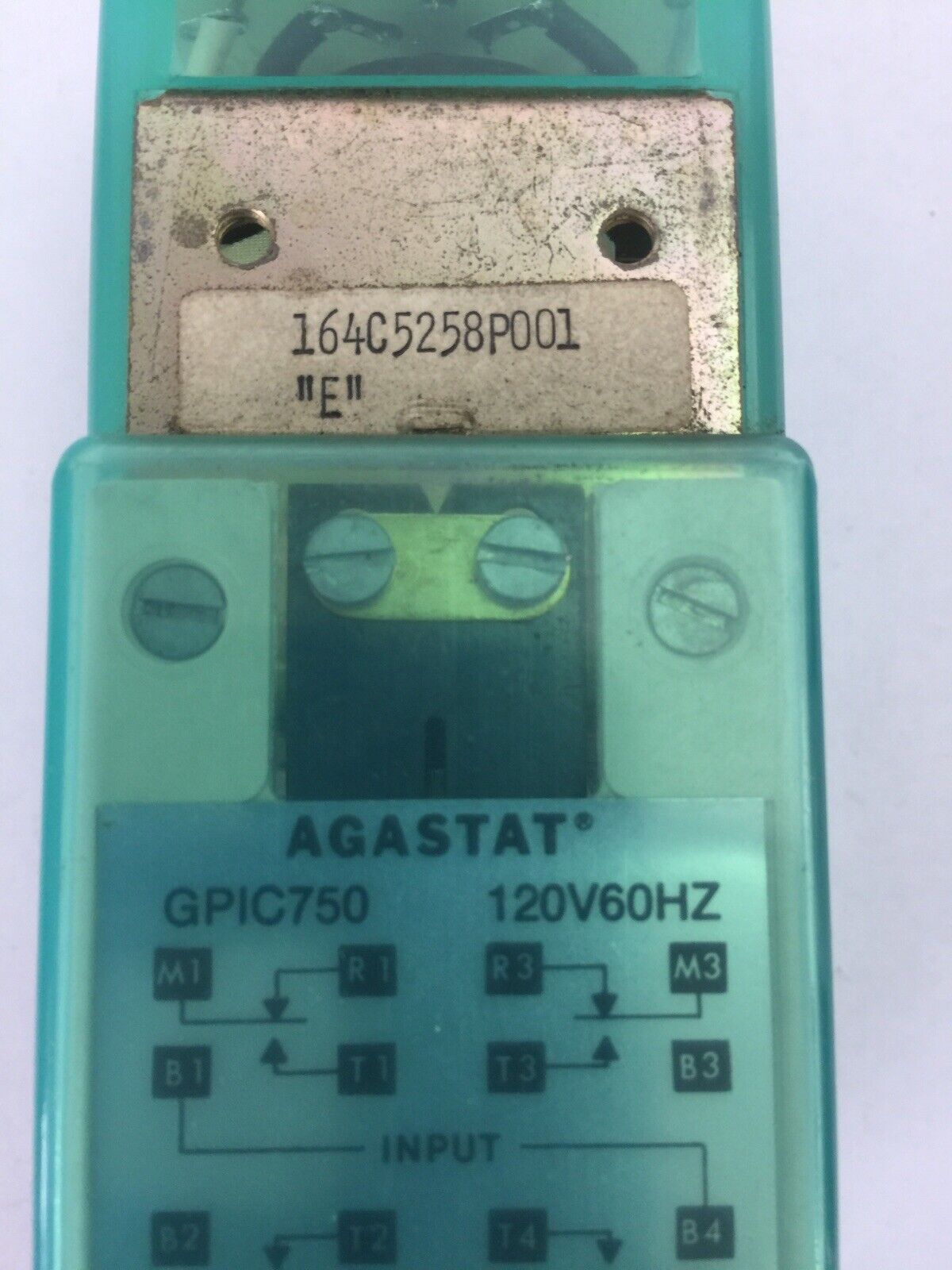 AGASTAT 164C5258P001 "E" RELAY GPIC750 120V60HZ