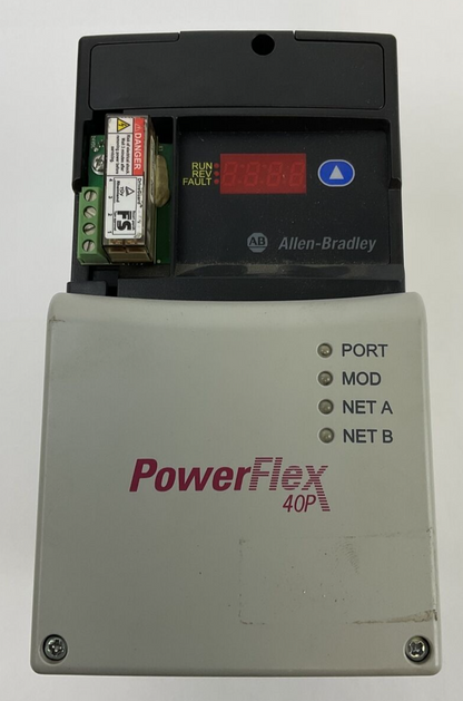 ALLEN BRADLEY 22D-D2P3N104 POWERFLEX 40P 3PHASE 3.2A FRN:2.01  SER.A 1HP