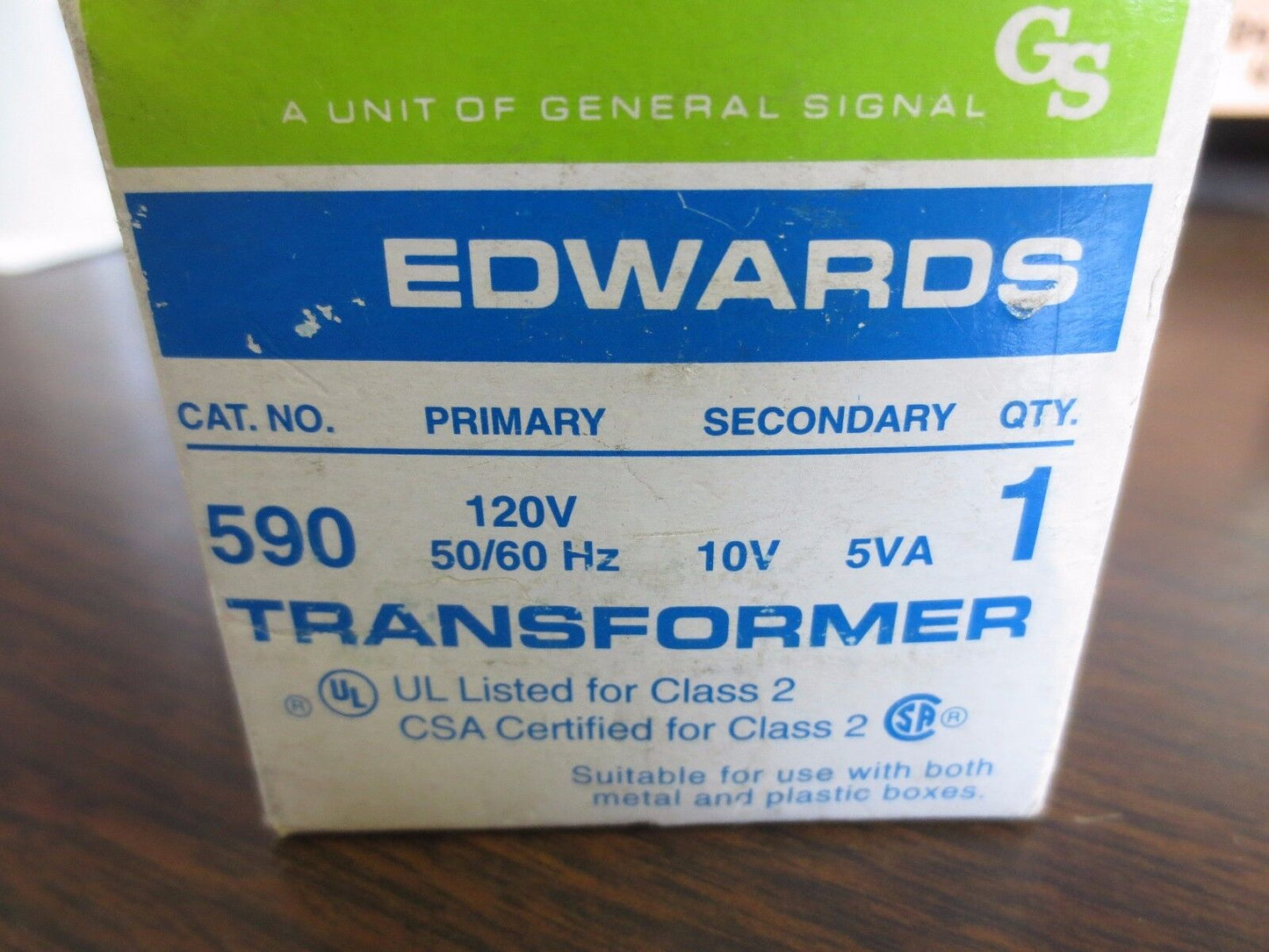 EDWARDS 590 TRANSFORMER - 120V, 50/60Hz, 10V, 5VA for CLASS 2 - NEW SURPLUS