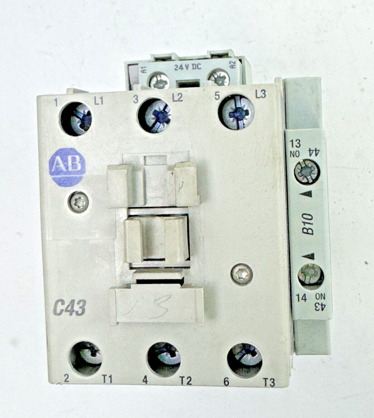 ALLEN-BRADLEY 100-C43Z*00 SER. A CONTACTOR W 24VDC COIL & 100-FSD250 & 100-S