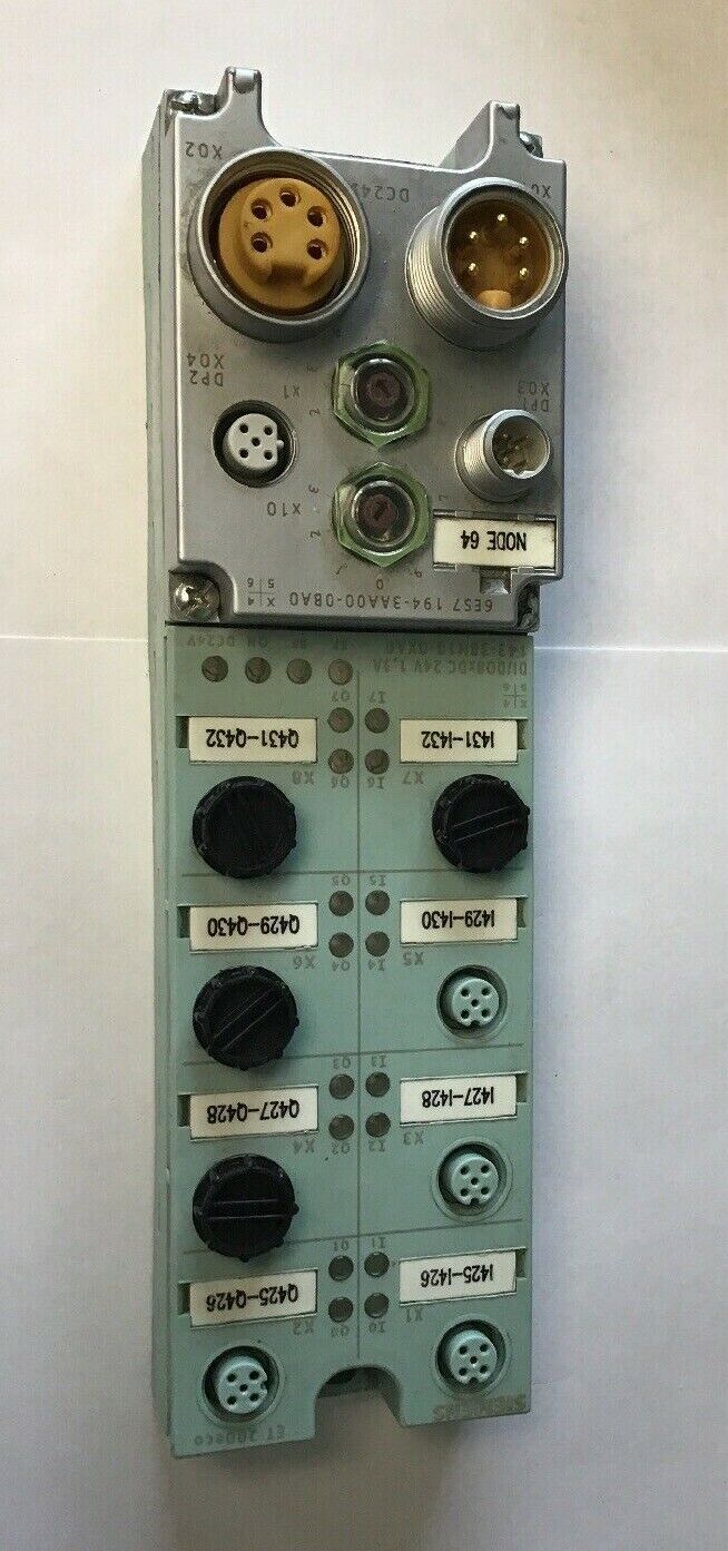 SIEMENS 6ES7 141-3BH10-0XA0 MODULE 6ES7 194-3AA00-0BA0 TERMINAL BLOCK 24VDC