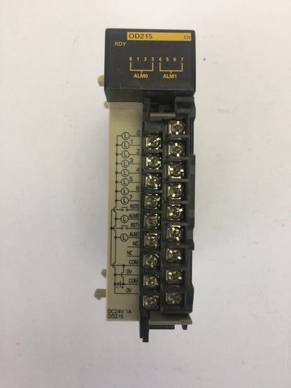 OMRON CQM1-OD215 OUTPUT UNIT MODULE 24VDC 1A/POINT 4A/UNIT 8POINTS